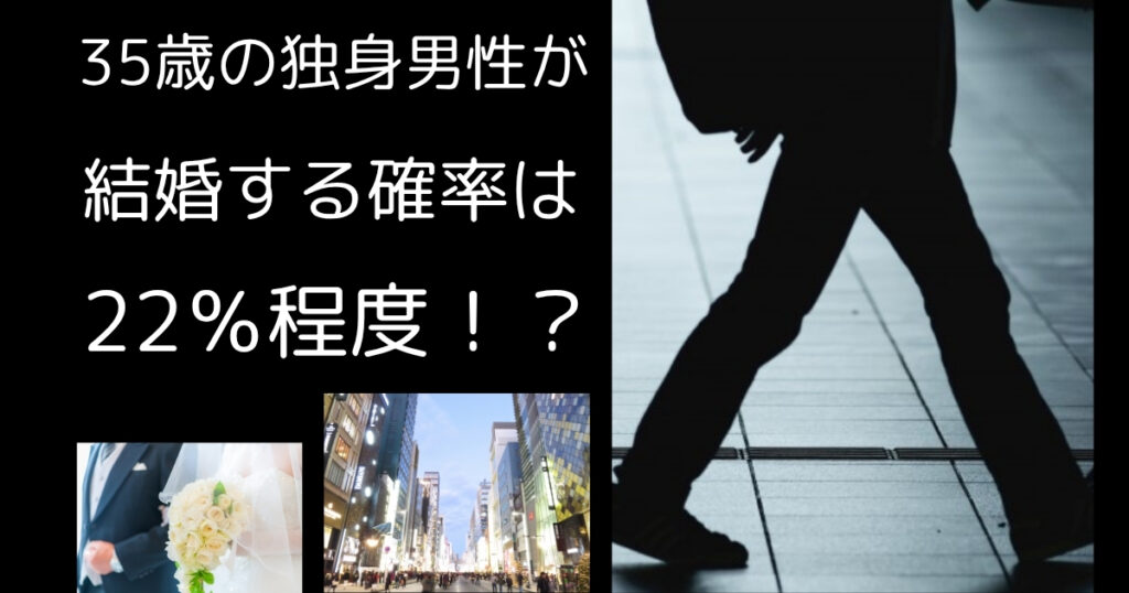 35歳の独身男性が結婚する確率は22％程度？